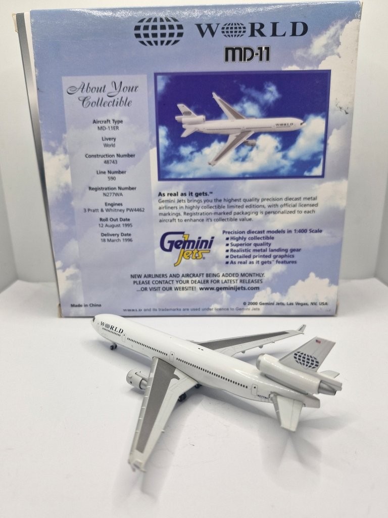 Gemini Jets 1:400 World Airways N277WA McDonnell Douglas MD-11 - Image 4