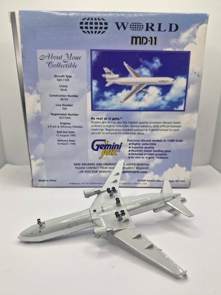 Gemini Jets 1:400 World Airways N277WA McDonnell Douglas MD-11 - Image 5