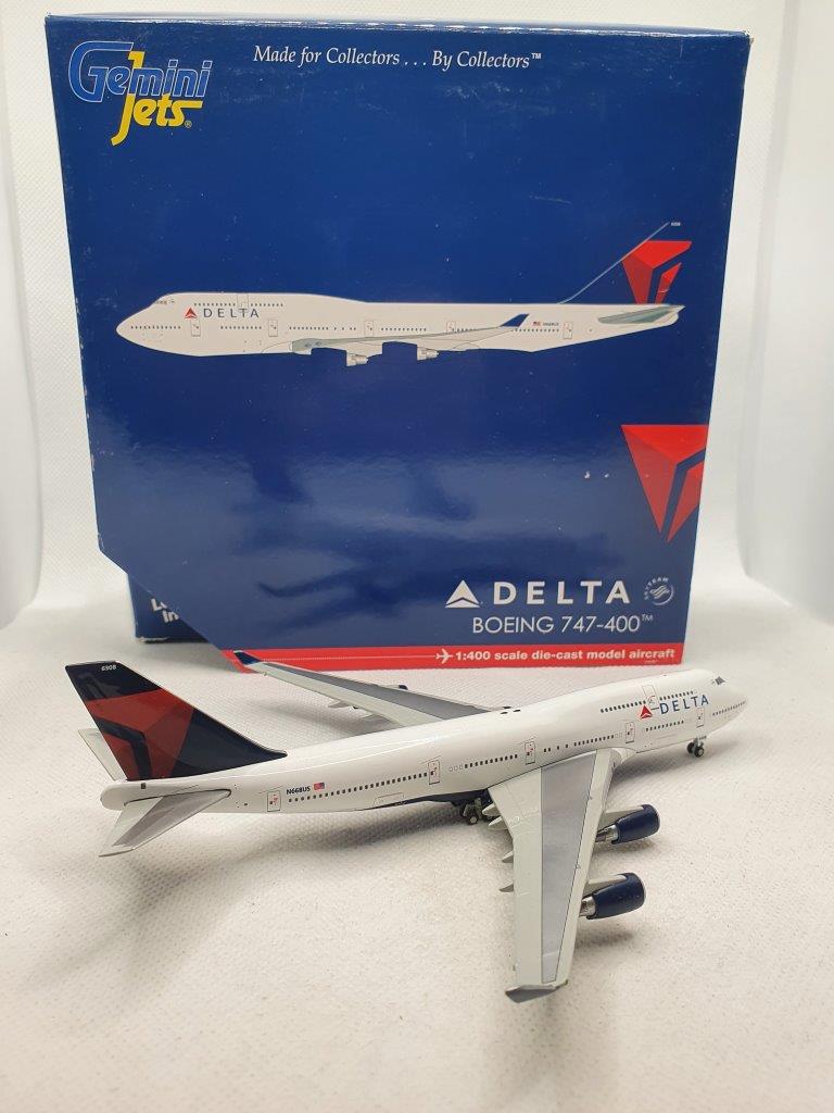 Delta Airlnes 747-400 GeminiJets 1:400 Model Plane 