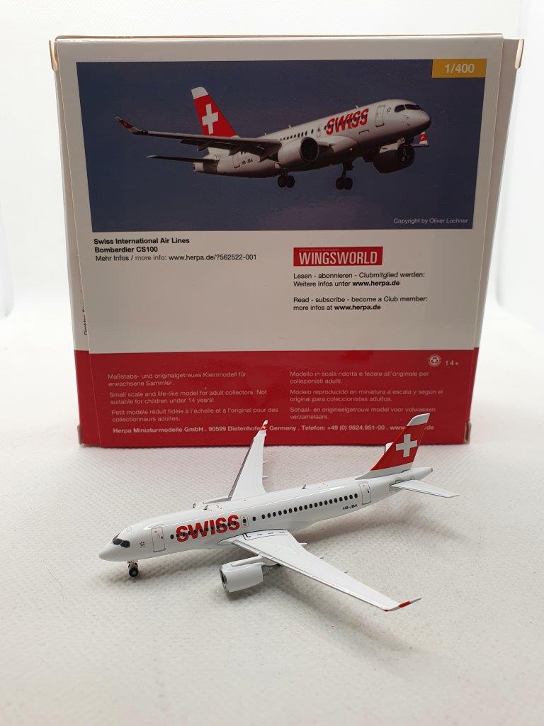 Herpa Wings 1:400 Swiss International Airlines HB-JBA Bombardier CS100 - Image 3