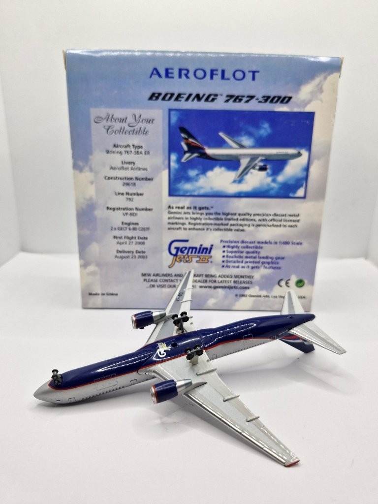 Gemini Jets 1:400 Aeroflot VP-BDI Boeing 767-300 - Image 5