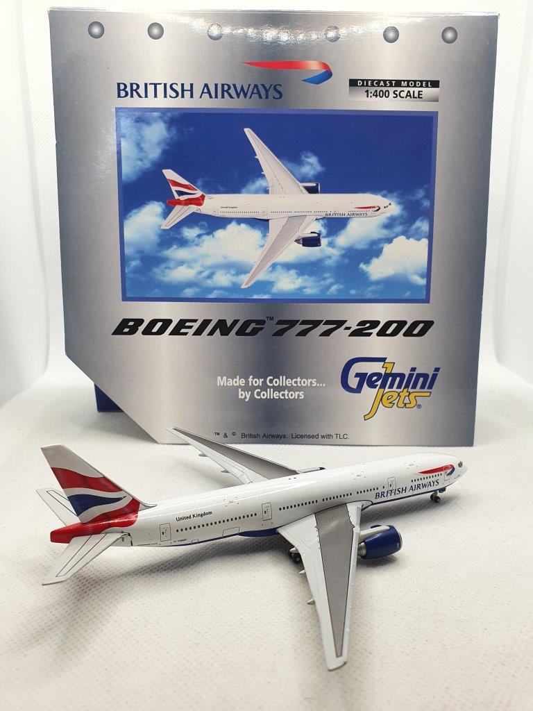 Modellino GeminiJets 1:400 British Airways B777-200ER G-YMMS - Con Flap Abbassati GJBAW2117F