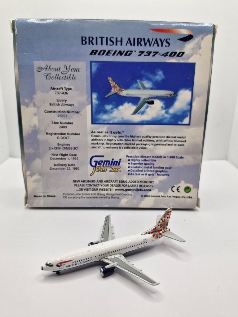 Gemini Jets 1:400 British Airways G-DOCT Boeing 737-400 - Image 3