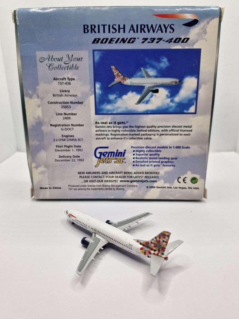 Gemini Jets 1:400 British Airways G-DOCT Boeing 737-400 - Image 4