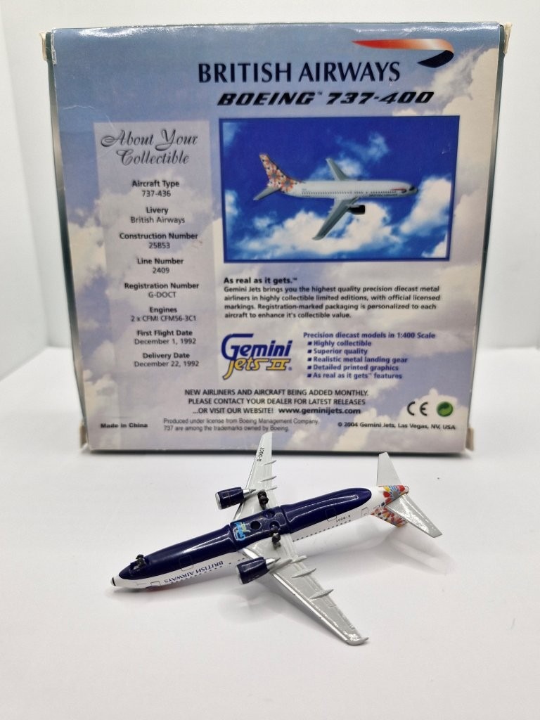 Gemini Jets 1:400 British Airways G-DOCT Boeing 737-400 - Image 5