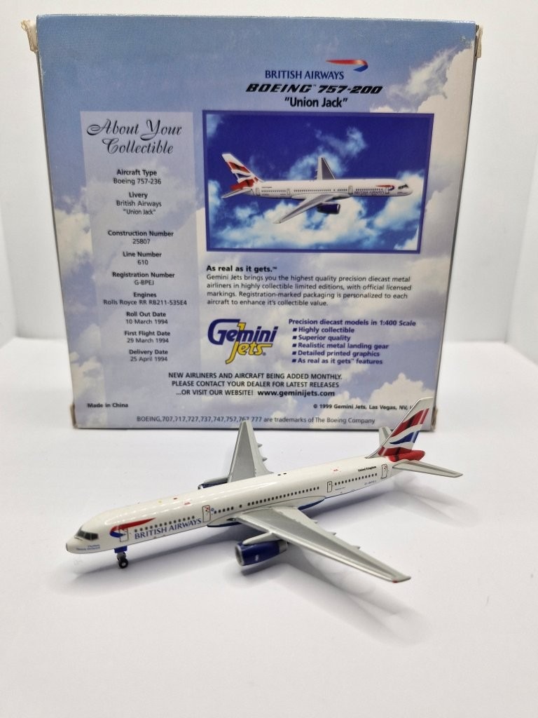 Gemini Jets 1:400 British Airways G-BPEJ Boeing 757-200 - Image 3