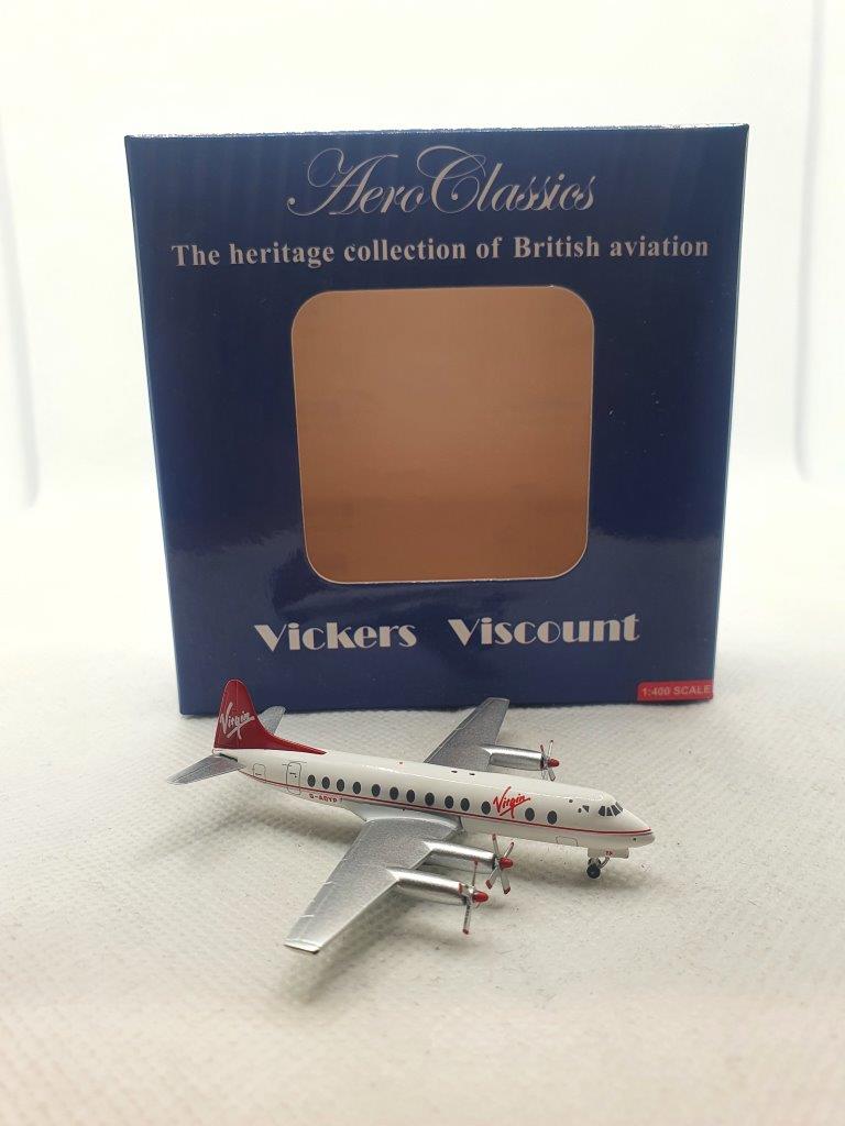 Aeroclassics 1:400 Virgin Atlantic Airways G-AOYP Vickers Viscount 800