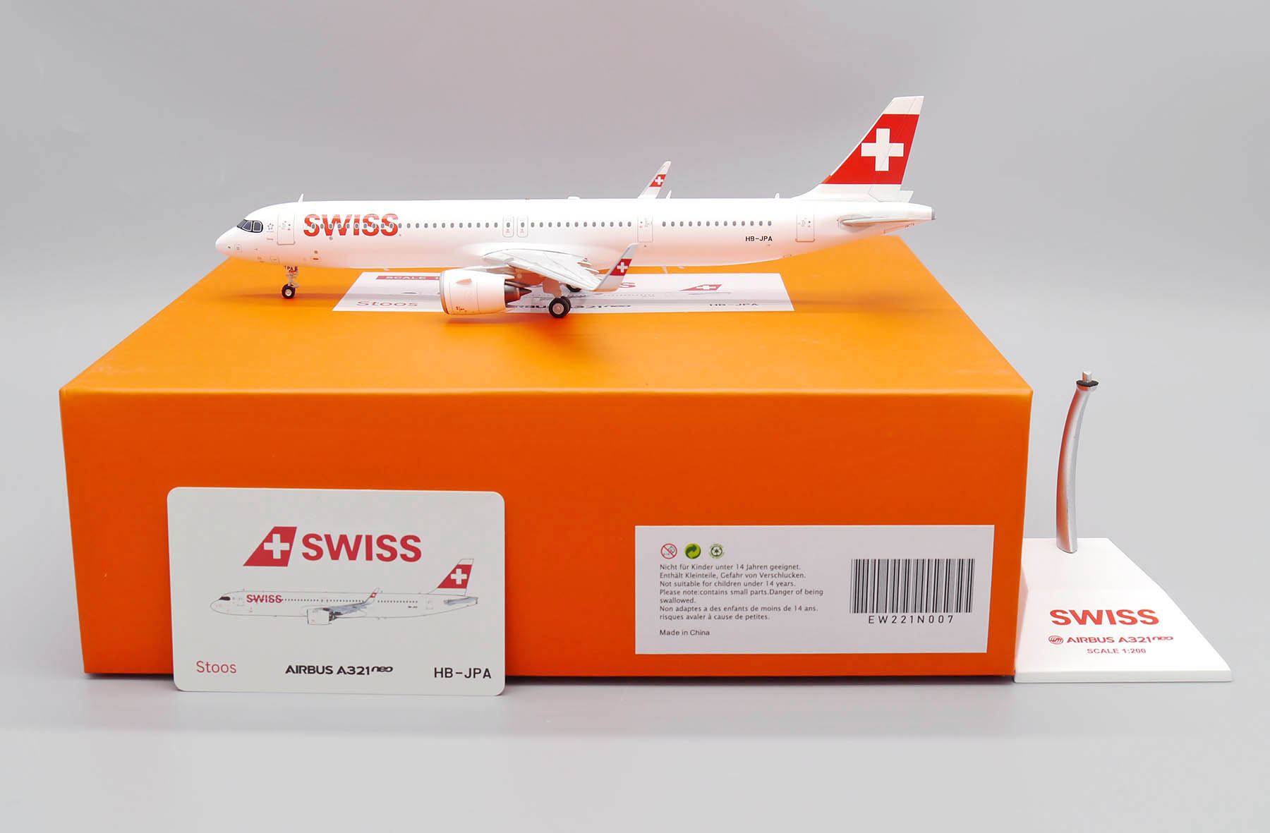 JC Wings 1:200 SWISS International Airlines HB-JPA Airbus A321-NEO