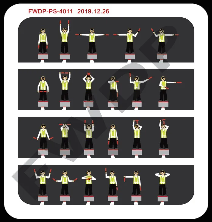 Fantasy Wings 1:400 Marshaller Staff Set x 20