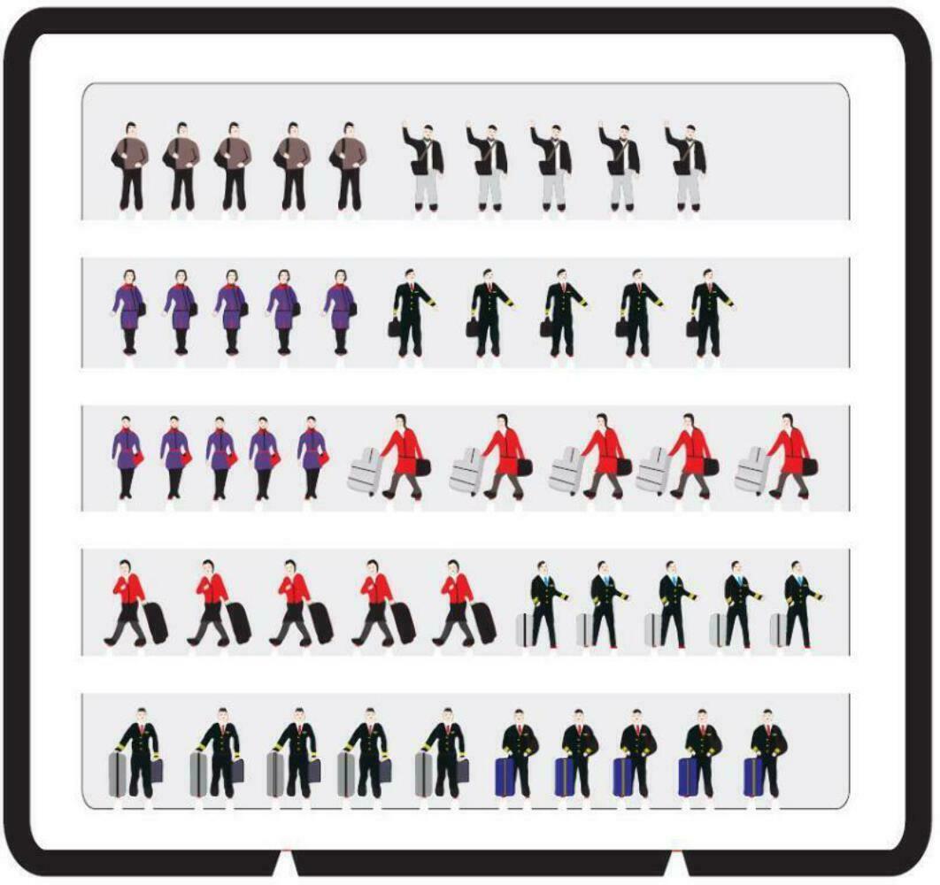 Fantasy Wings 1:400 Airport Staff Set x 50