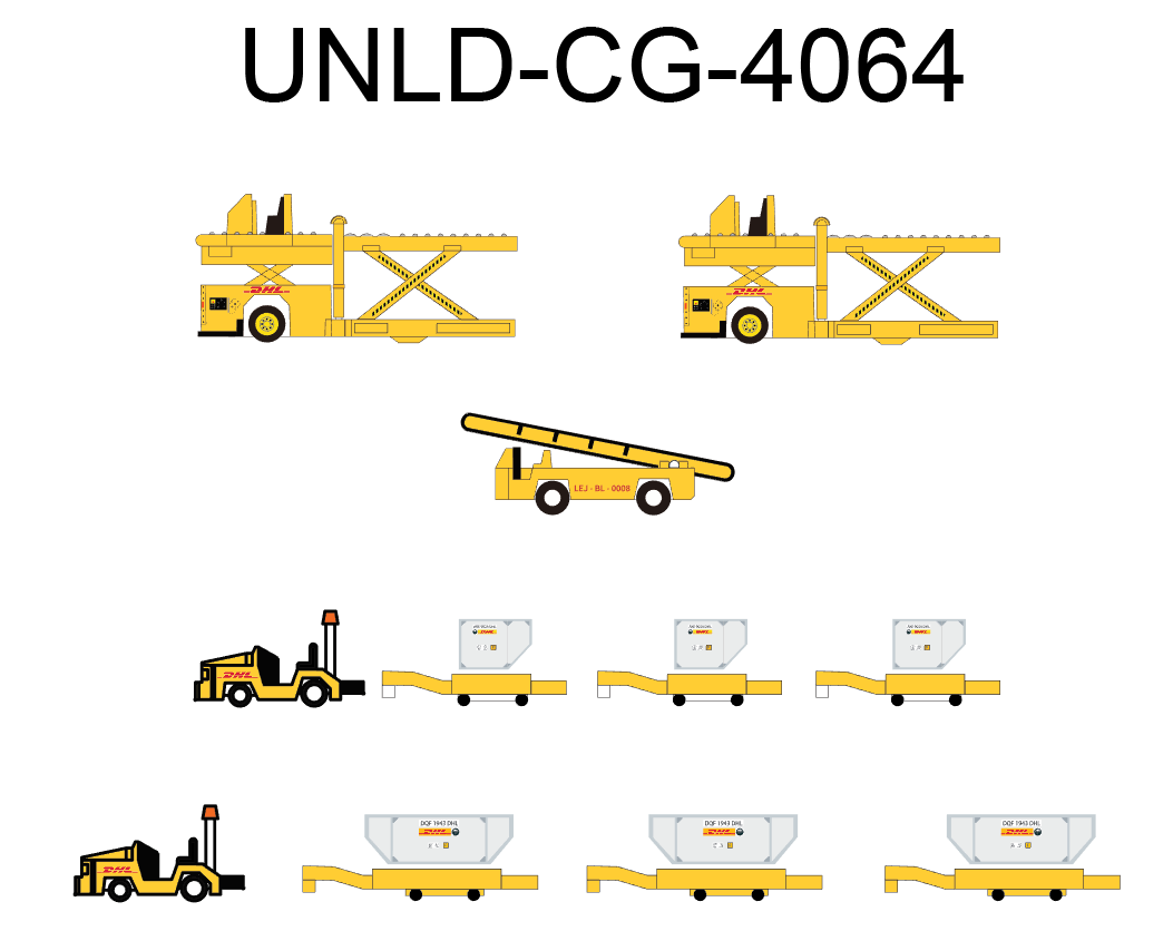 Fantasy Wings 1:400 Cargo Set "DHL"