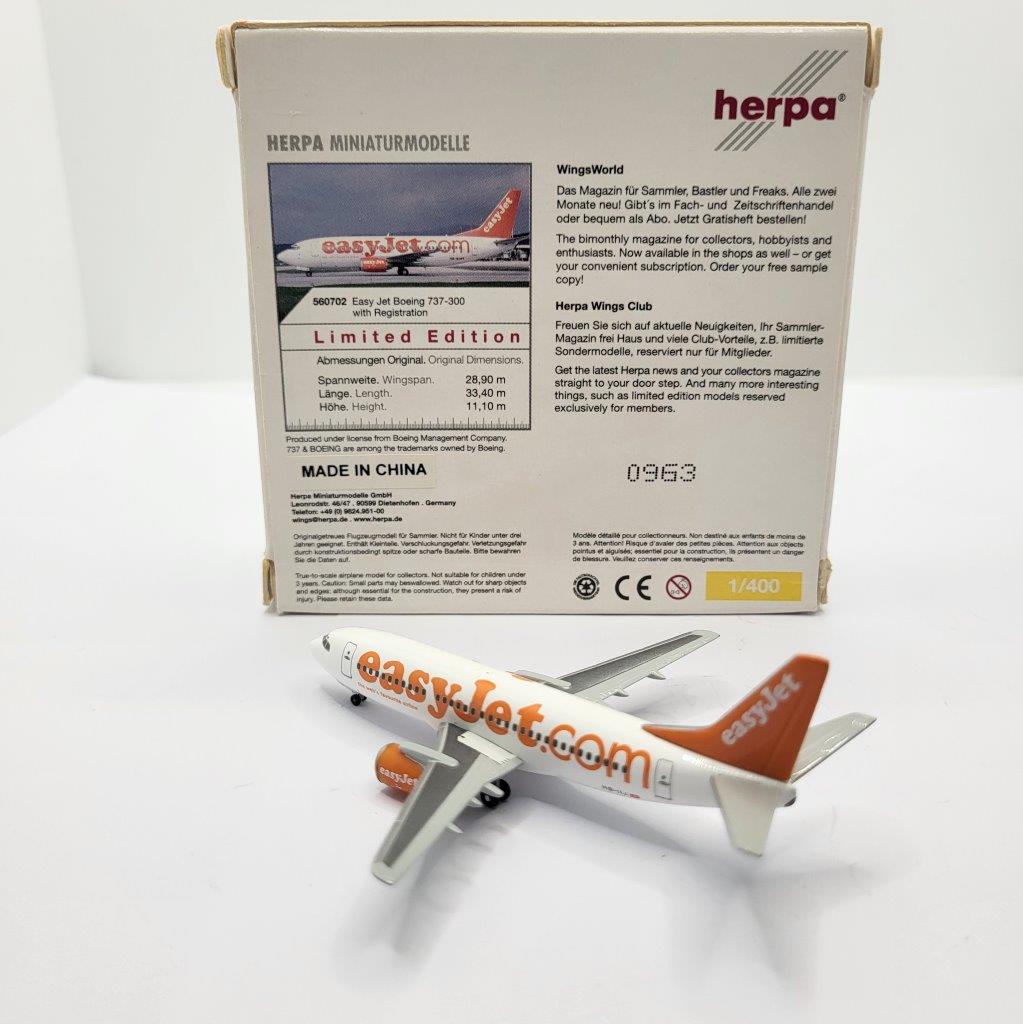 Herpa Wings 1:400 Easyjet Airlines HB-IIJ Boeing 737-300