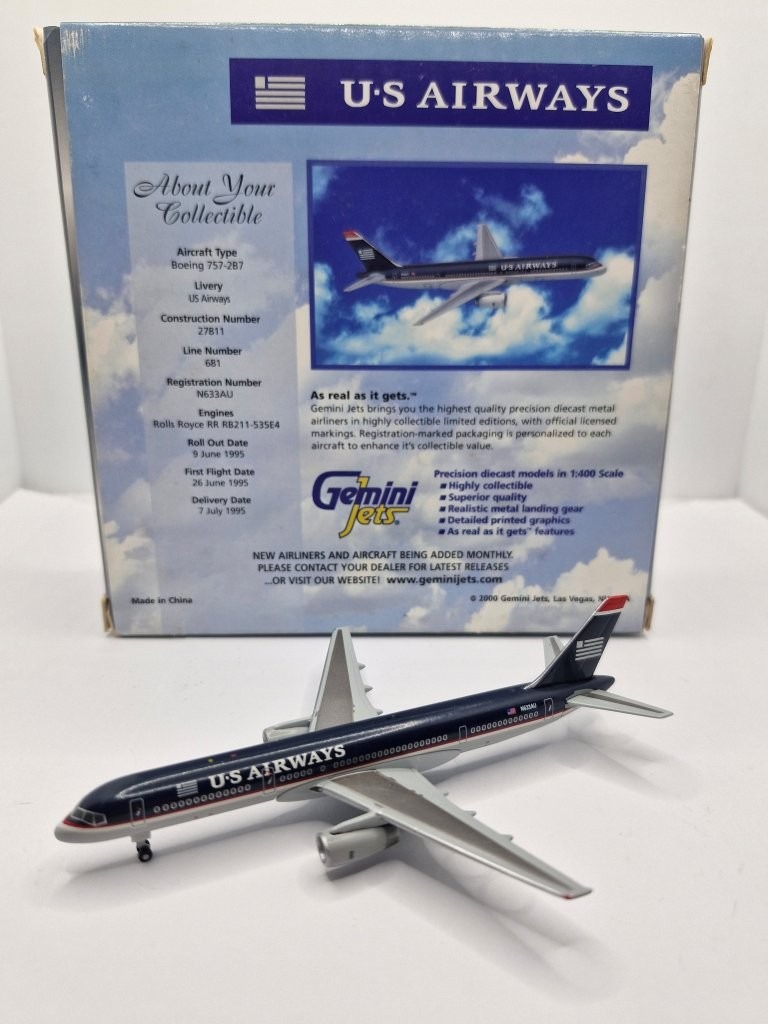 Gemini Jets 1:400 US Airways N633AU Boeing 757-200 - Image 3