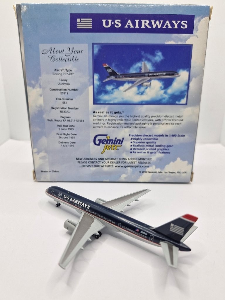 Gemini Jets 1:400 US Airways N633AU Boeing 757-200 - Image 4
