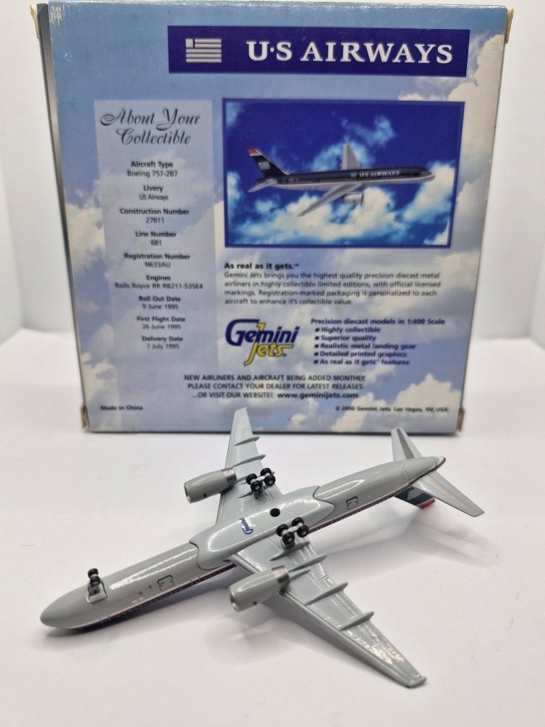 Gemini Jets 1:400 US Airways N633AU Boeing 757-200 - Image 5