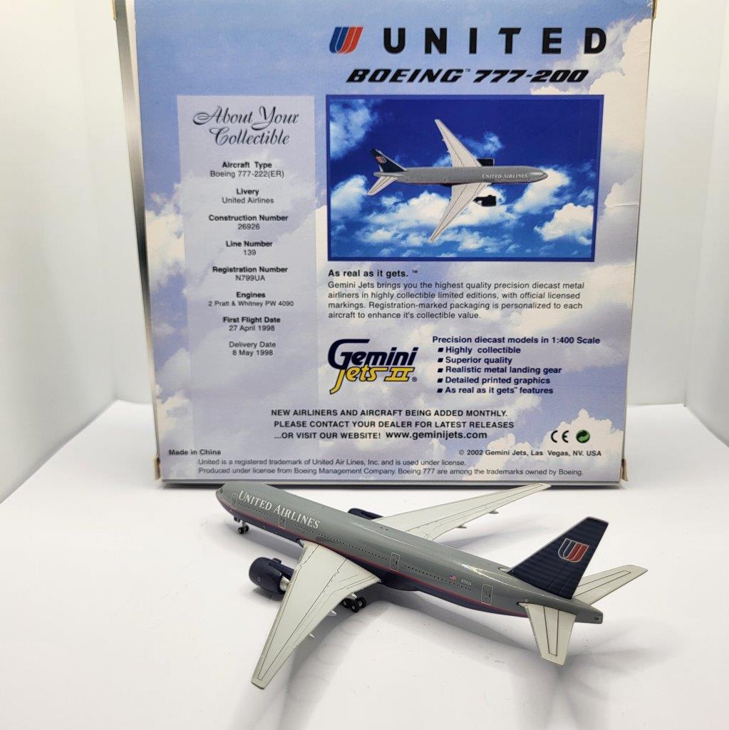 Gemini Jets 1:400 United Airlines N799UA Boeing 777-200