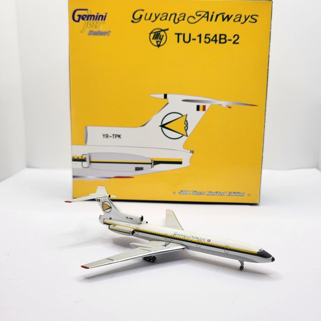 Gemini Jets 1:400 Guyana Airways YR-TPK Tupolev TU-154B-2