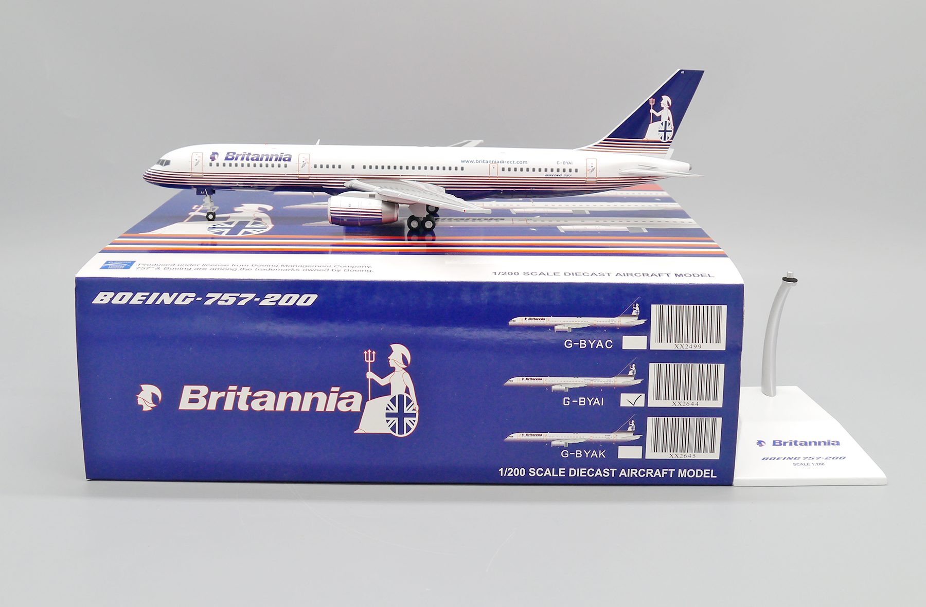 JC Wings 1:200 Britannia Airways G-BYAI Boeing 757-200