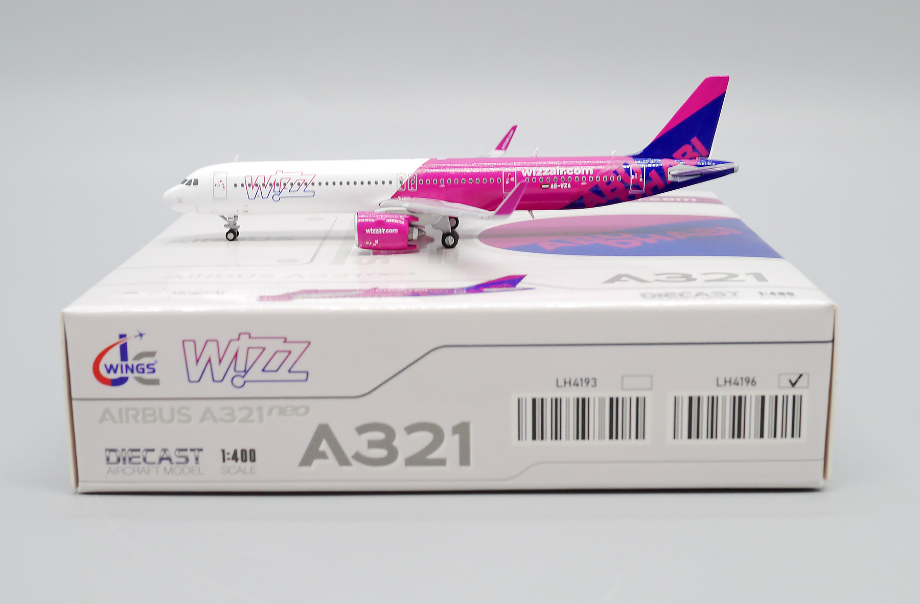 JC Wings 1:400 Wizz Air Abu Dhabi A6-WZA Airbus A321-Neo