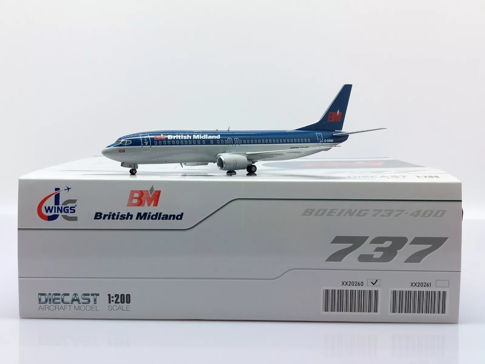 JC Wings 1:200 British Midland Airways G-OBME Boeing 737-400