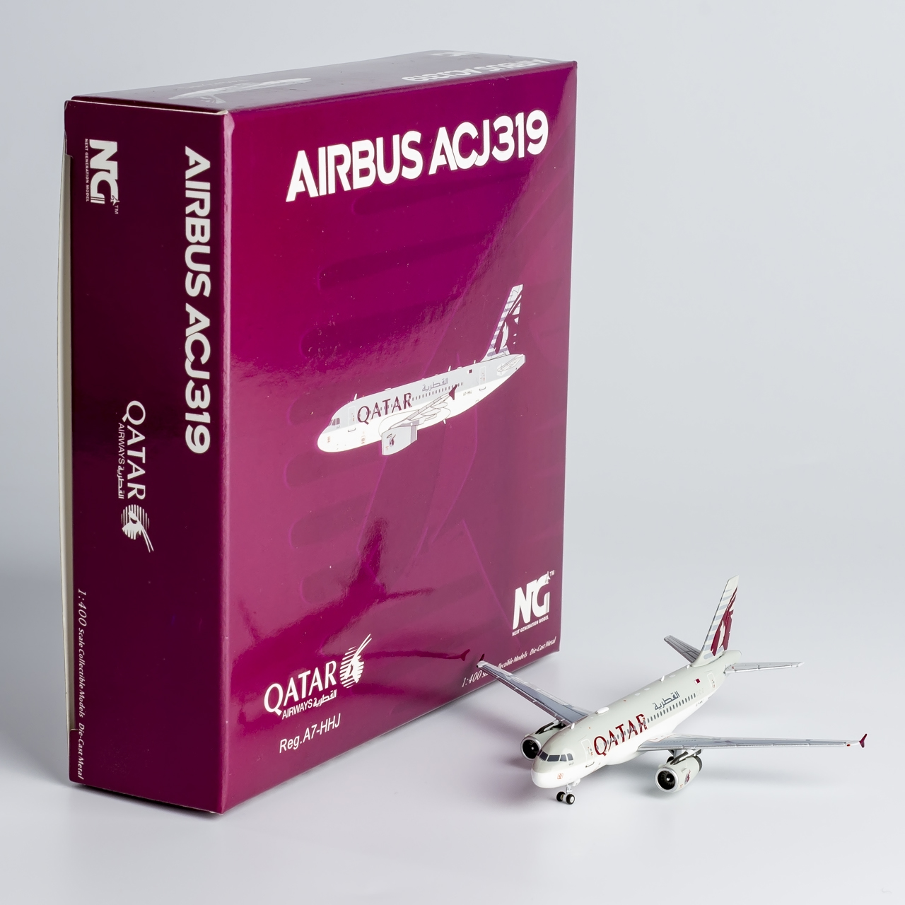NG Models 1:400 Qatar Amiri Flight A7-HHJ Airbus A319-ACJ