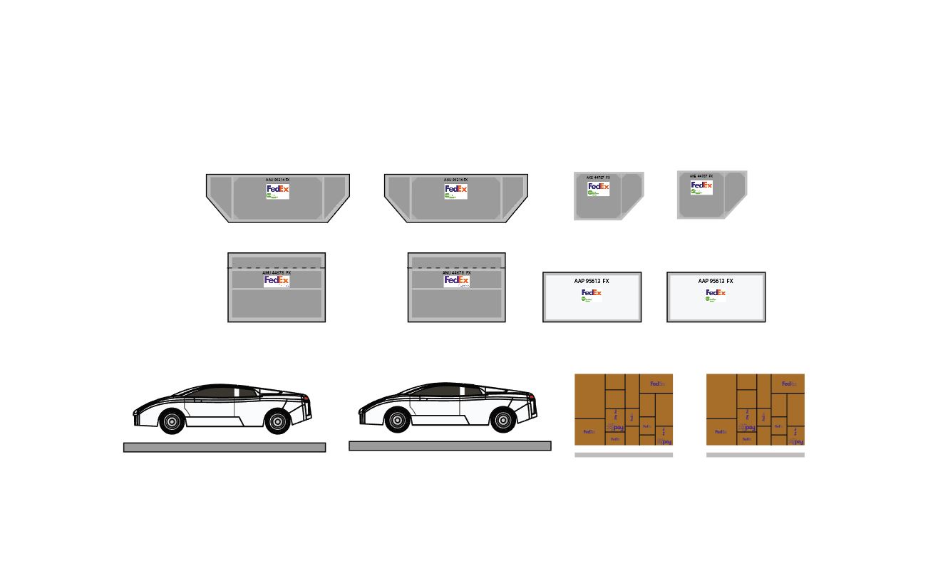 Fantasy Wings 1:400 Cargo Container & Vehicle Set "FedEx"
