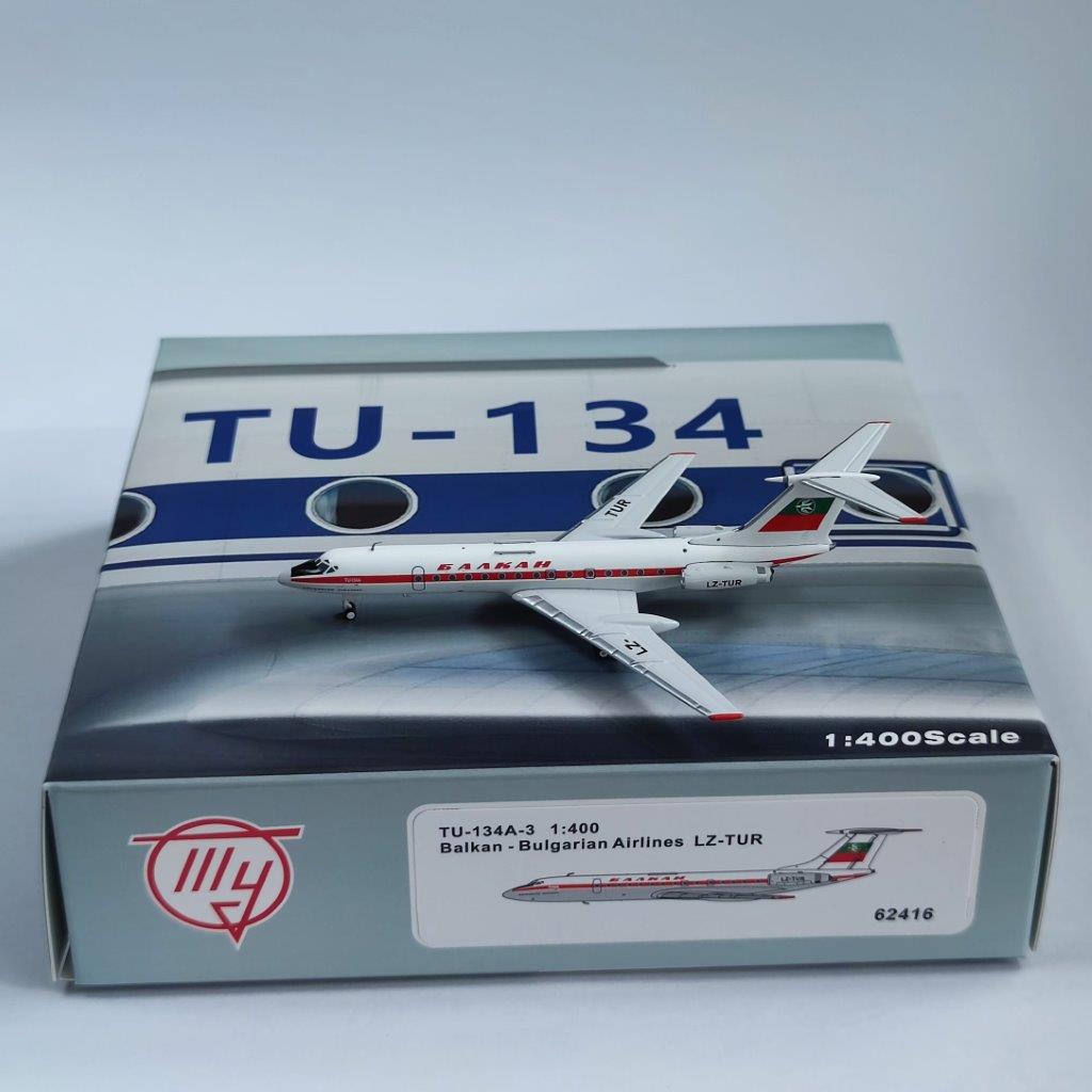 Panda Models 1:400 Balkan Bulgarian Airlines LZ-TUR Tupolev TU-134A