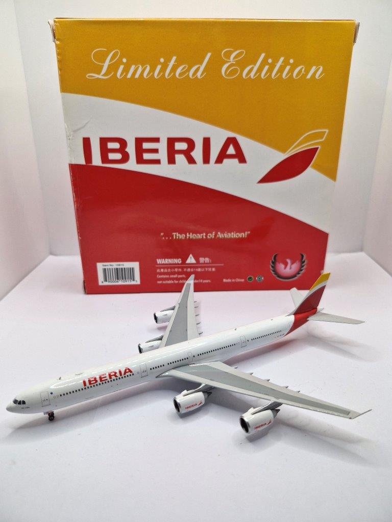 Phoenix 1:400 Iberia EC-LEV Airbus A340-600 - Bedfordshire Diecast