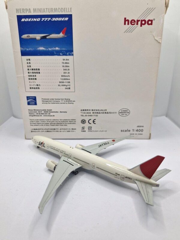Herpa Wings 1:400 JAL Japan Airlines JA732J Boeing 777-300