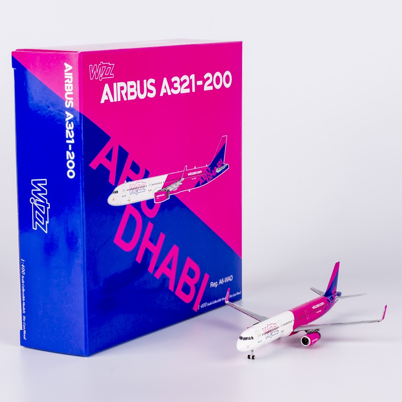 NG Models 1:400 Wizz Air Abu Dhabi A6-WAD Airbus A321-Neo