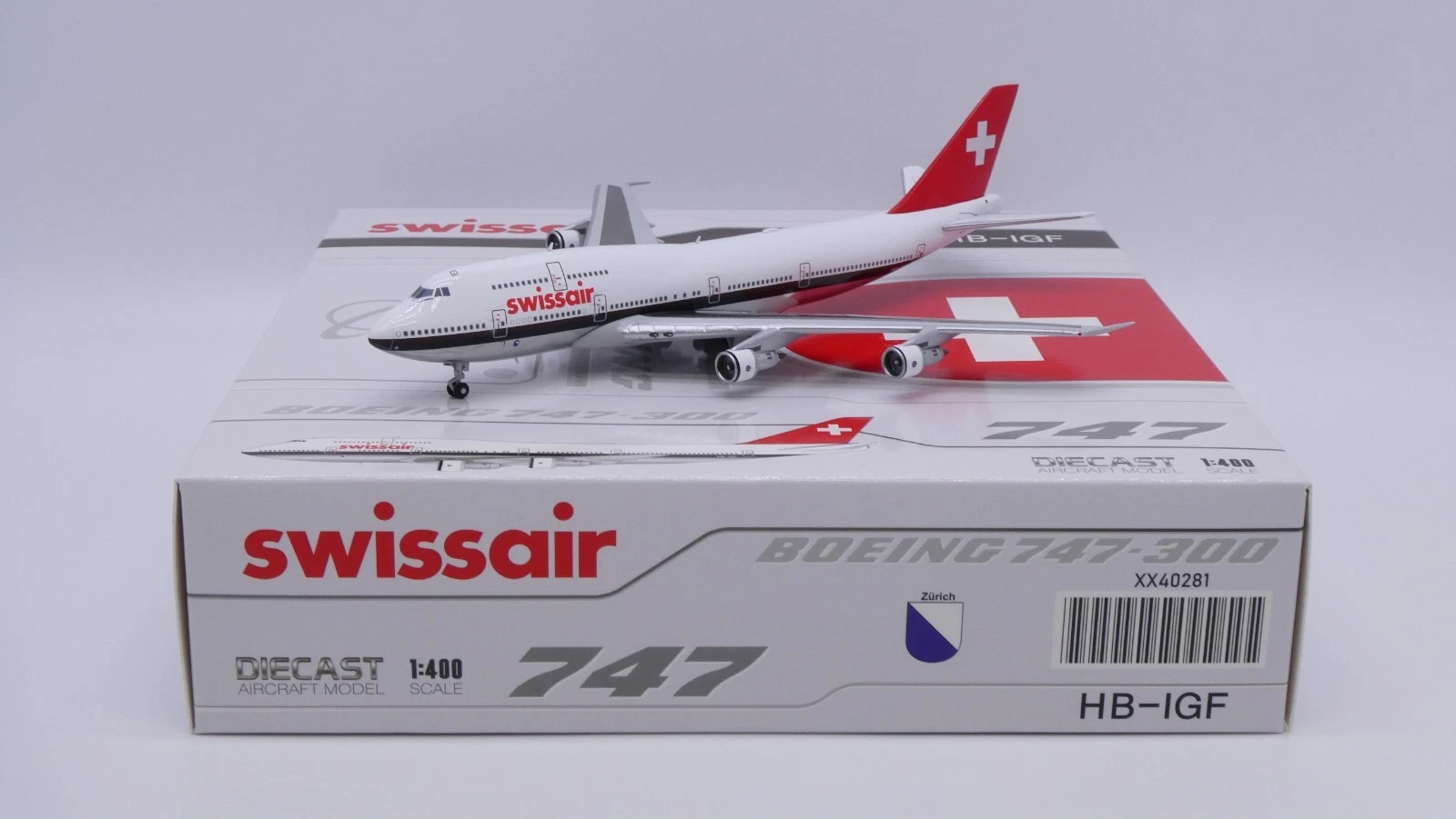 JC Wings 1:400 Swissair HB-IGF Boeing 747-300