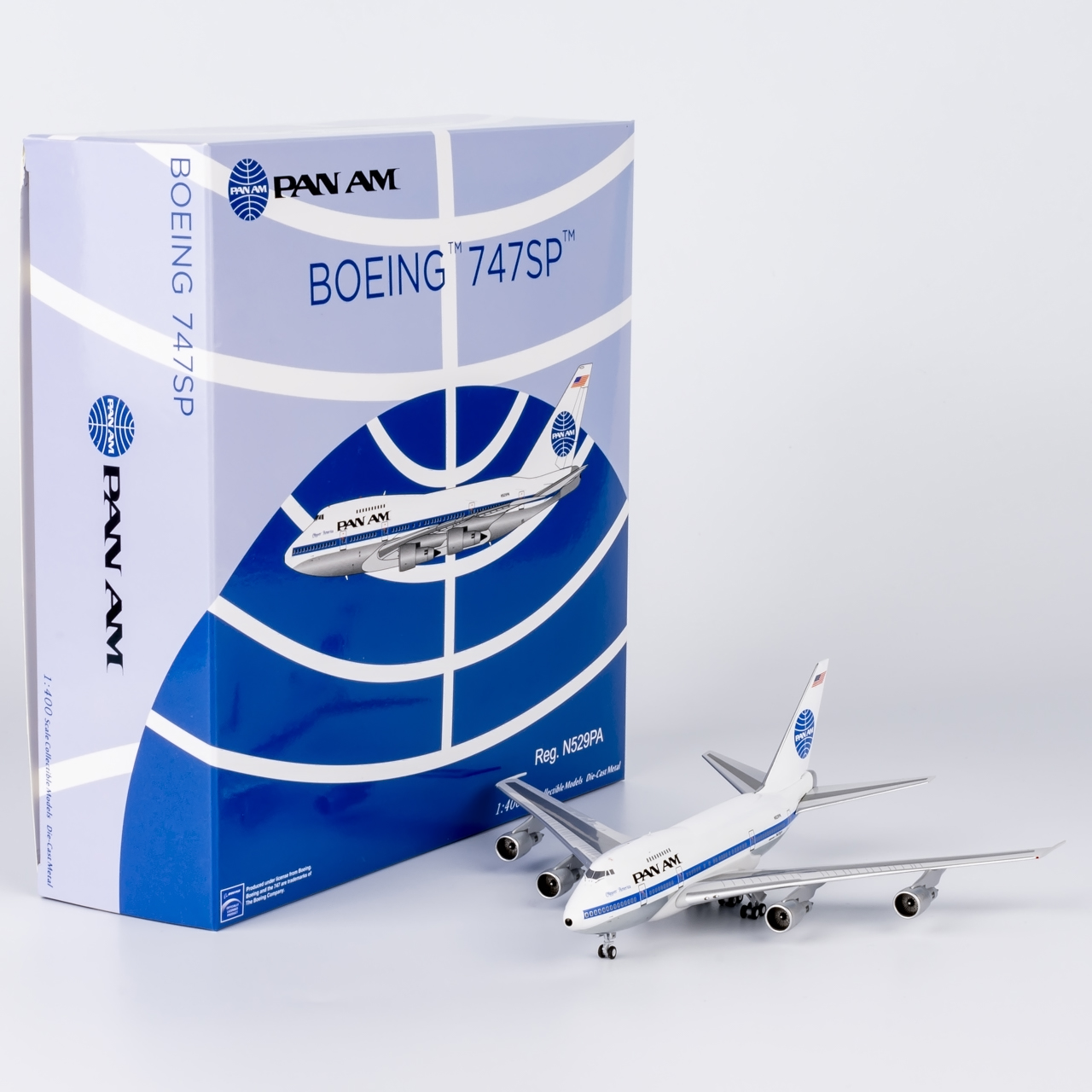NG Models 1:400 Pan American World Airways N529PA Boeing 747-SP