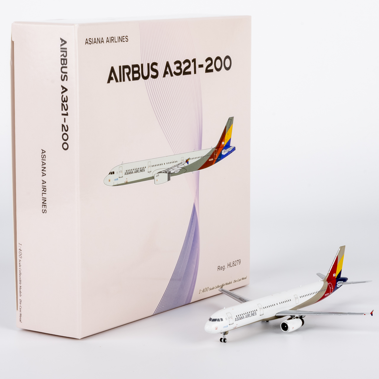 NG Models 1:400 Asiana Airlines HL8279 Airbus A321-200