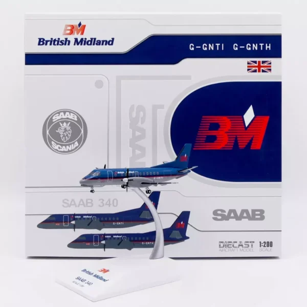 JC Wings 1:200 bmi British Midland G-GNTI Saab S-340B