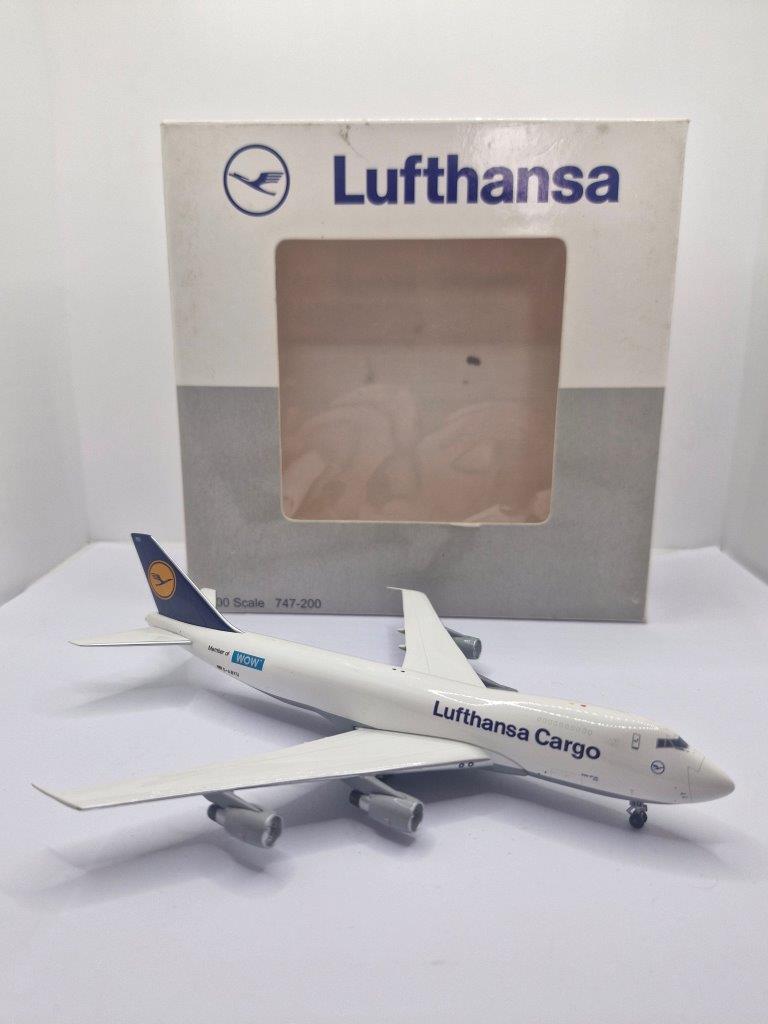 Modèle Avion Herpa Lufthansa Cargo Boeing 747-200F – échelle 1:500, D-ABYU Asia