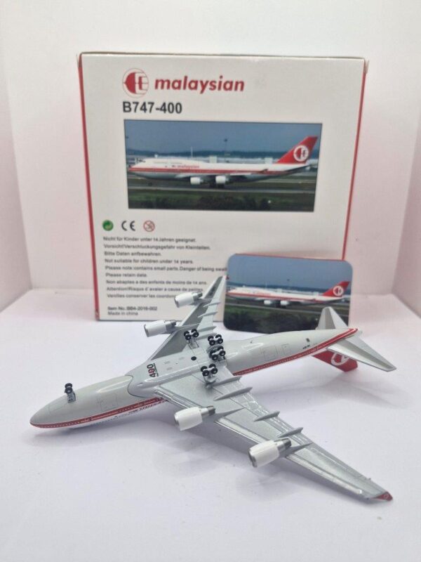 Modello Aereo Malaysia Airlines B747-400 1:400 BigBird - Colore Retrò 9M-MPP