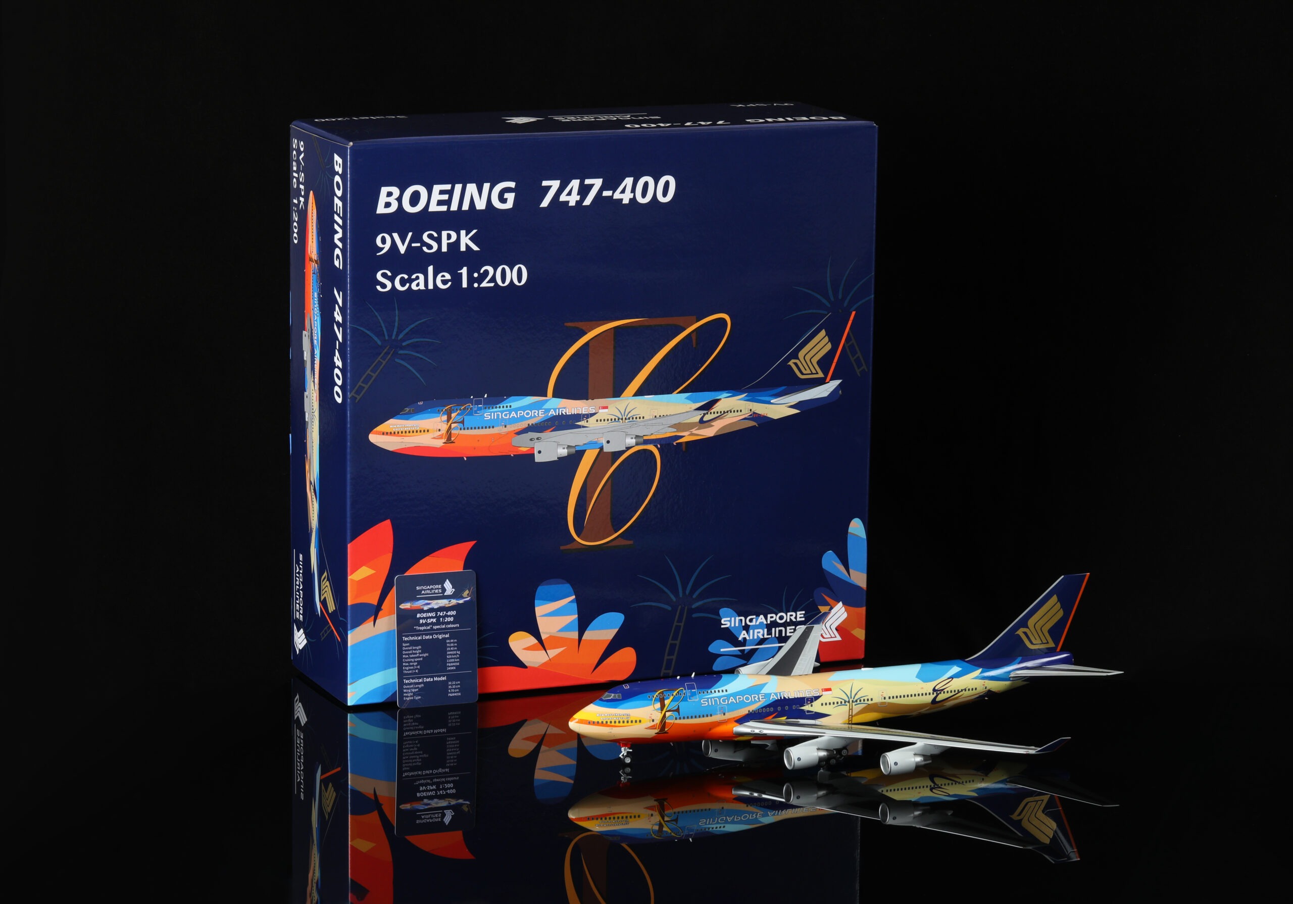 SQ Wings 1:200 Singapore Airlines 9V-SPK Boeing 747-400