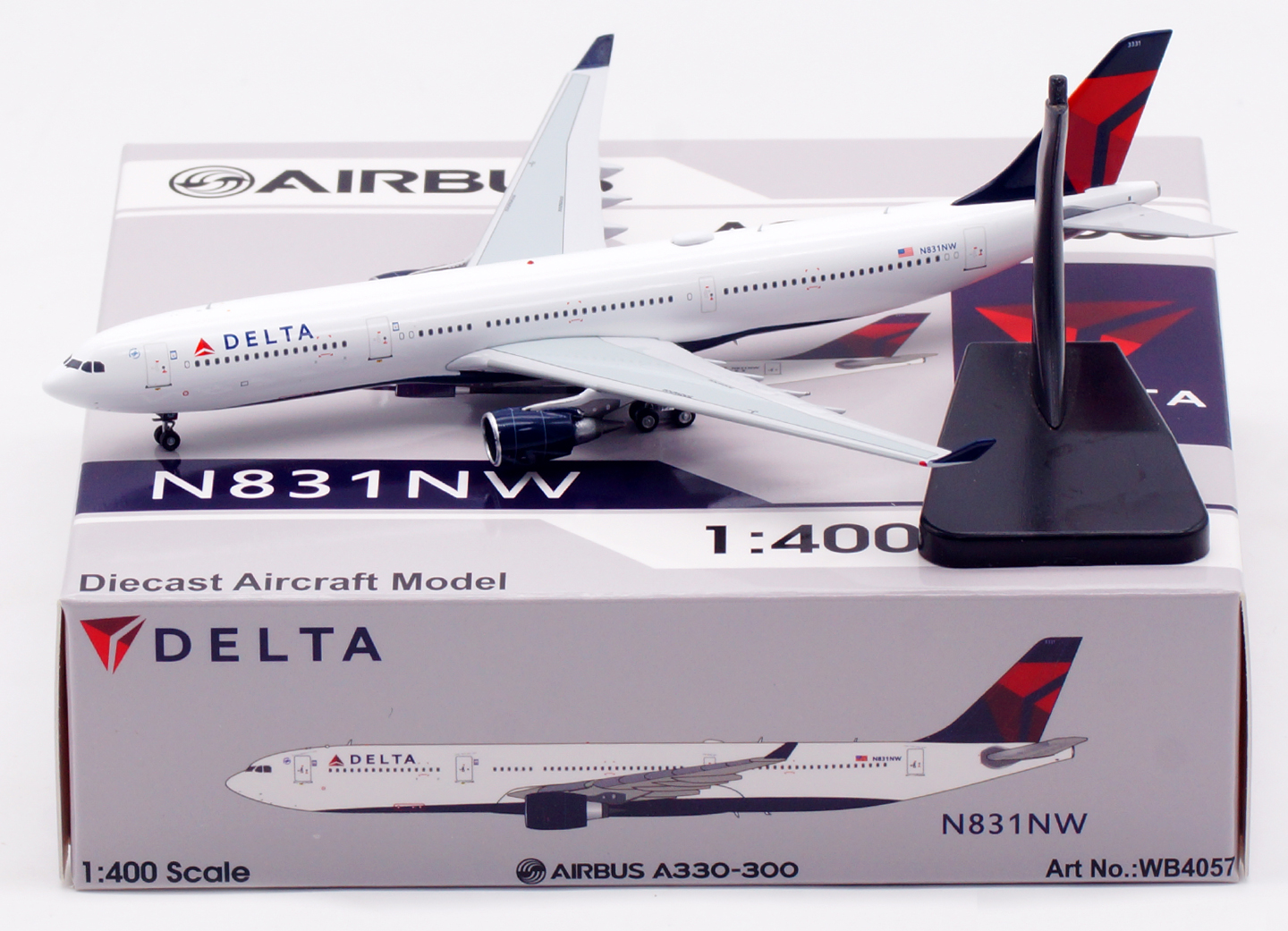 Aviation 400 1:400 Delta Airlines N831NW Airbus A330-300