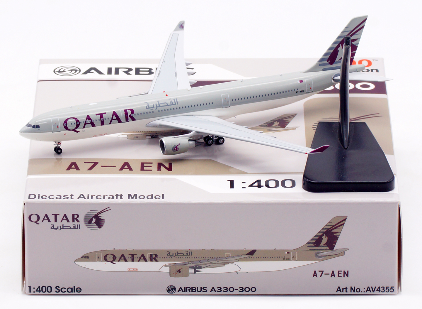 Aviation 400 1:400 Qatar Airways A7-AEN Airbus A330-300