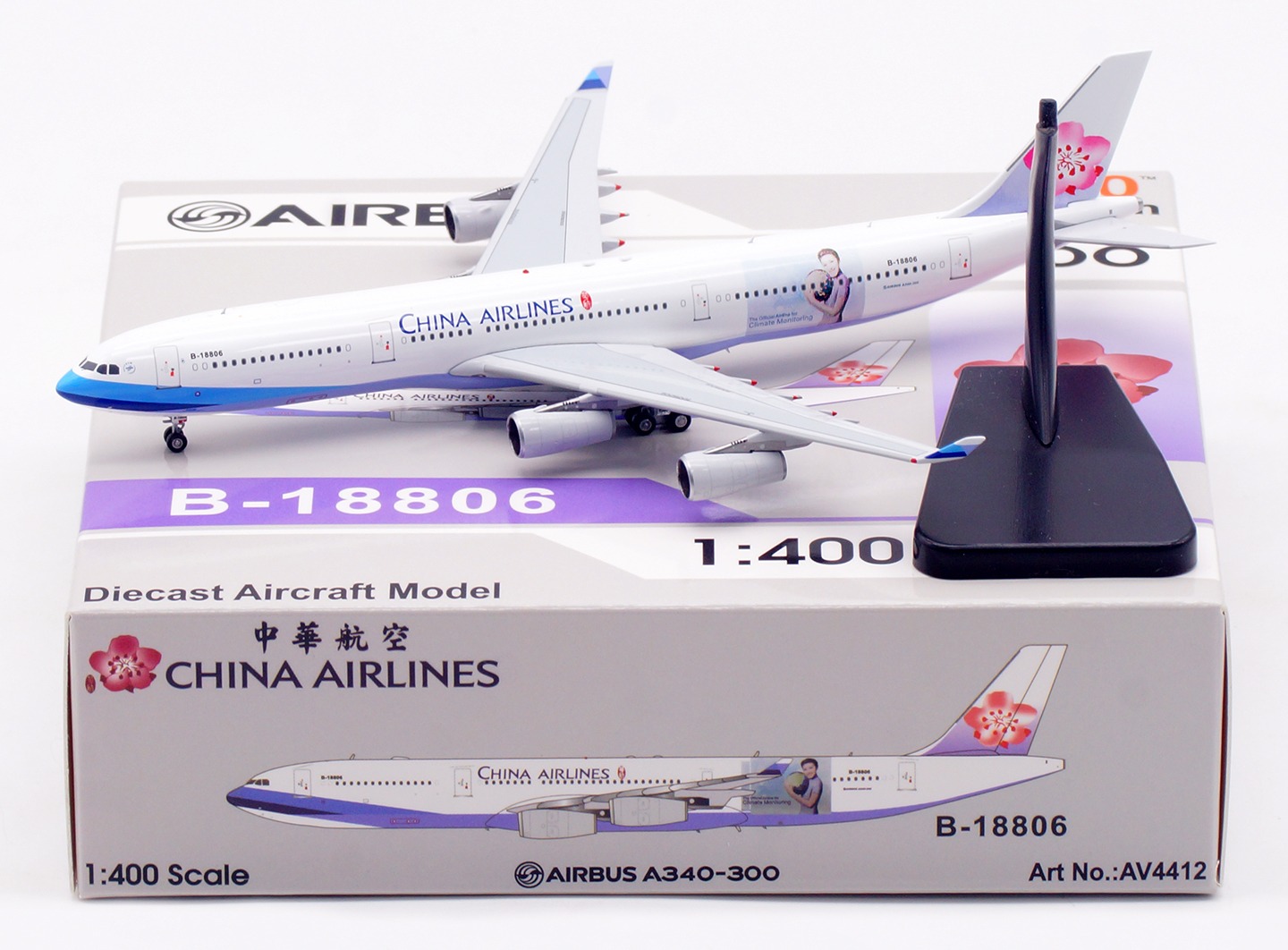 Aviation 400 1:400 China Airlines B-18806 Airbus A340-300