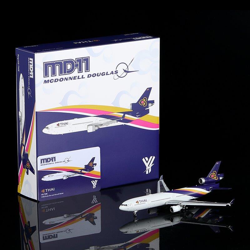 TECKEEN Modèle d'avion Thaïlande MD-11 à l'échelle 1/400 en alliage moulé sous pression pour collection TECKEEN Modèle d'avion Thaïlande MD-11 à l'échelle 1/400 en alliage moulé sous pression pour collection
