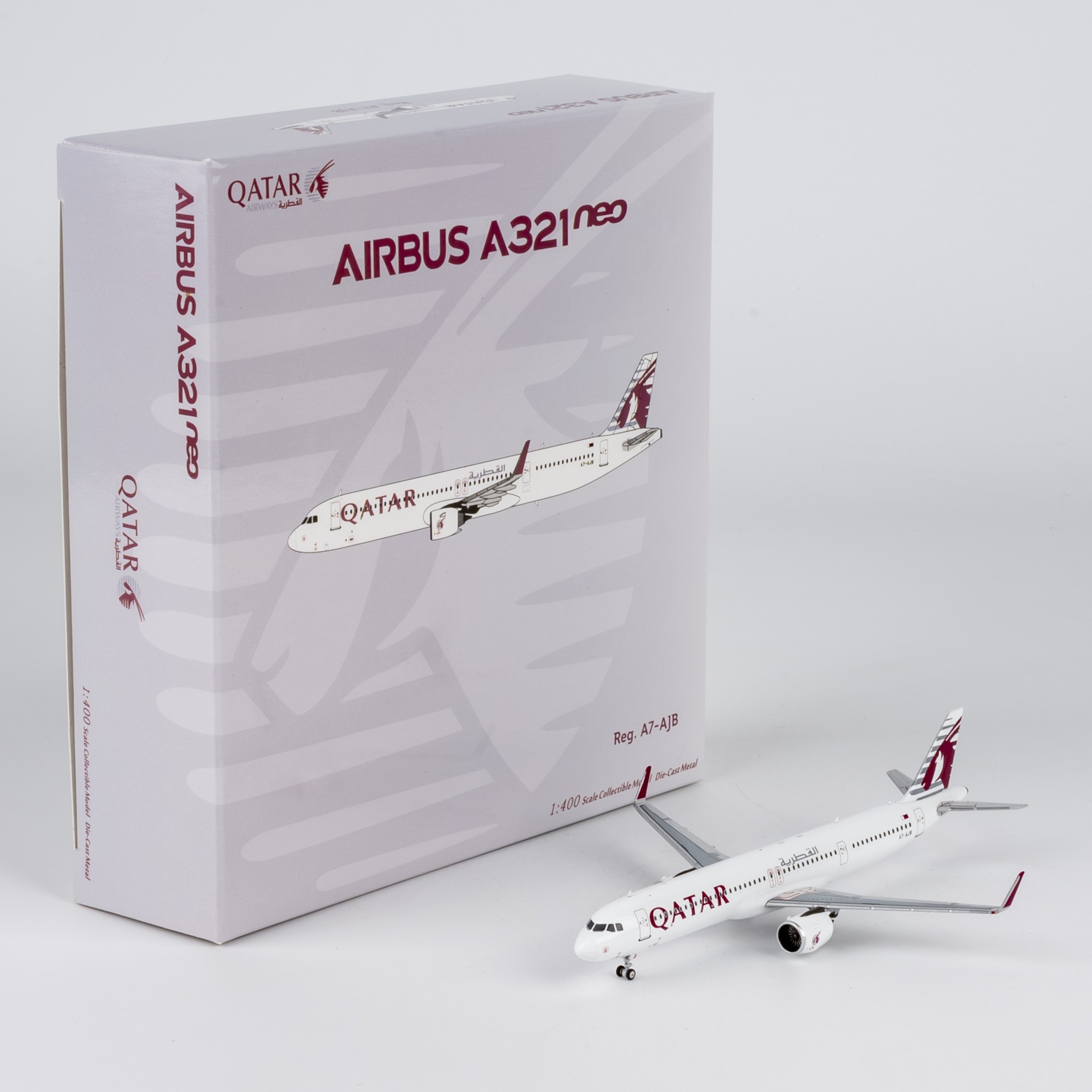 NG Models 1:400 Qatar Airways A7-AJB Airbus A321-Neo