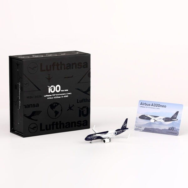 HX Models 1:400 Lufthansa D-AIND Airbus A320-Neo [FLAPS DOWN VERSION]