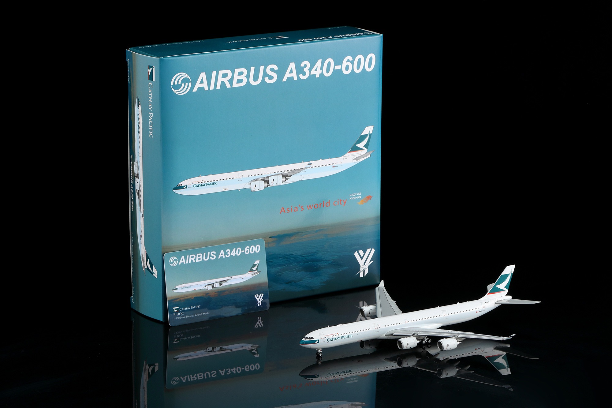 YY Wings 1:400 Cathay Pacific Airways B-HQC Airbus A340-600 [FLAPS