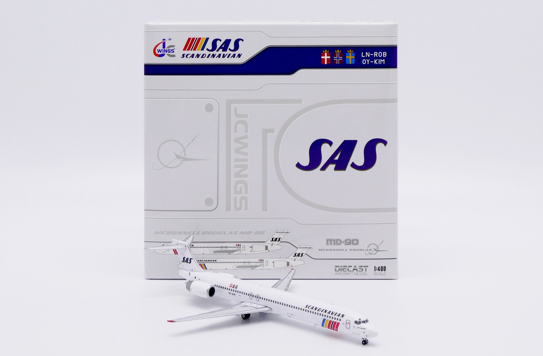 JC Wings 1:400 SAS Scandinavian Airlines OY-KIM McDonnell Douglas MD-90