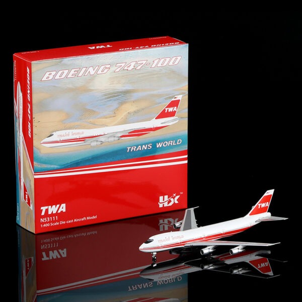HX Models 1:400 TWA Trans World Airlines N53111 Boeing 747-100 [FLAPS DOWN]