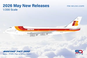 SQ Wings 1:200 Iberia TF-ATI Boeing 747-300  *** PRE-ORDER DUE JULY/AUGUST 2026 ***