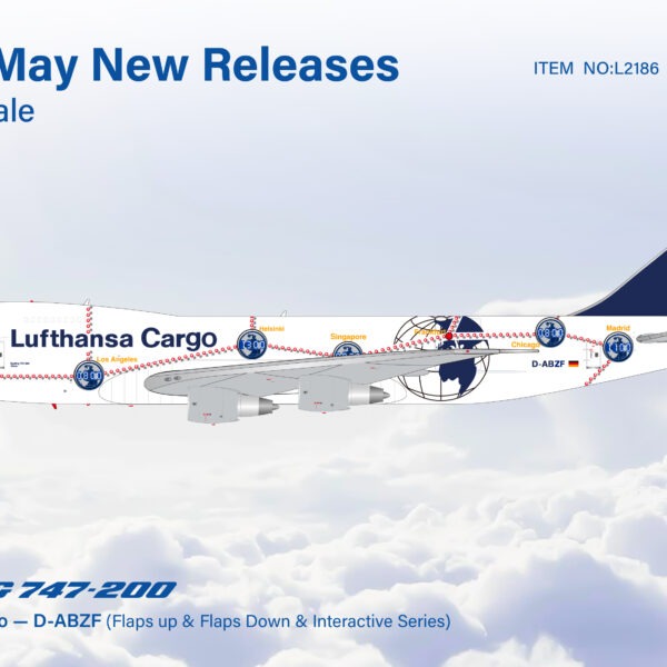 SQ Wings 1:200 Lufthansa Cargo D-ABZF Boeing 747-200F [INTERACTIVE] *** PRE-ORDER DUE JULY/AUGUST 2026 ***