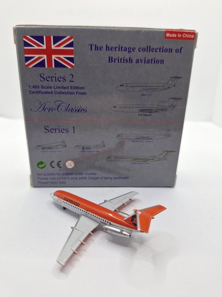 Aeroclassics 1:400 Cumbian Airways G-AVOF British Aircraft Corporation BAC 111-400 - Image 4
