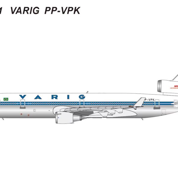 Panda Models 1:400 Varig Brazil PP-VPK McDonnell Douglas MD-11 *** PRE-ORDER DUE DATE UNKNOWN ***